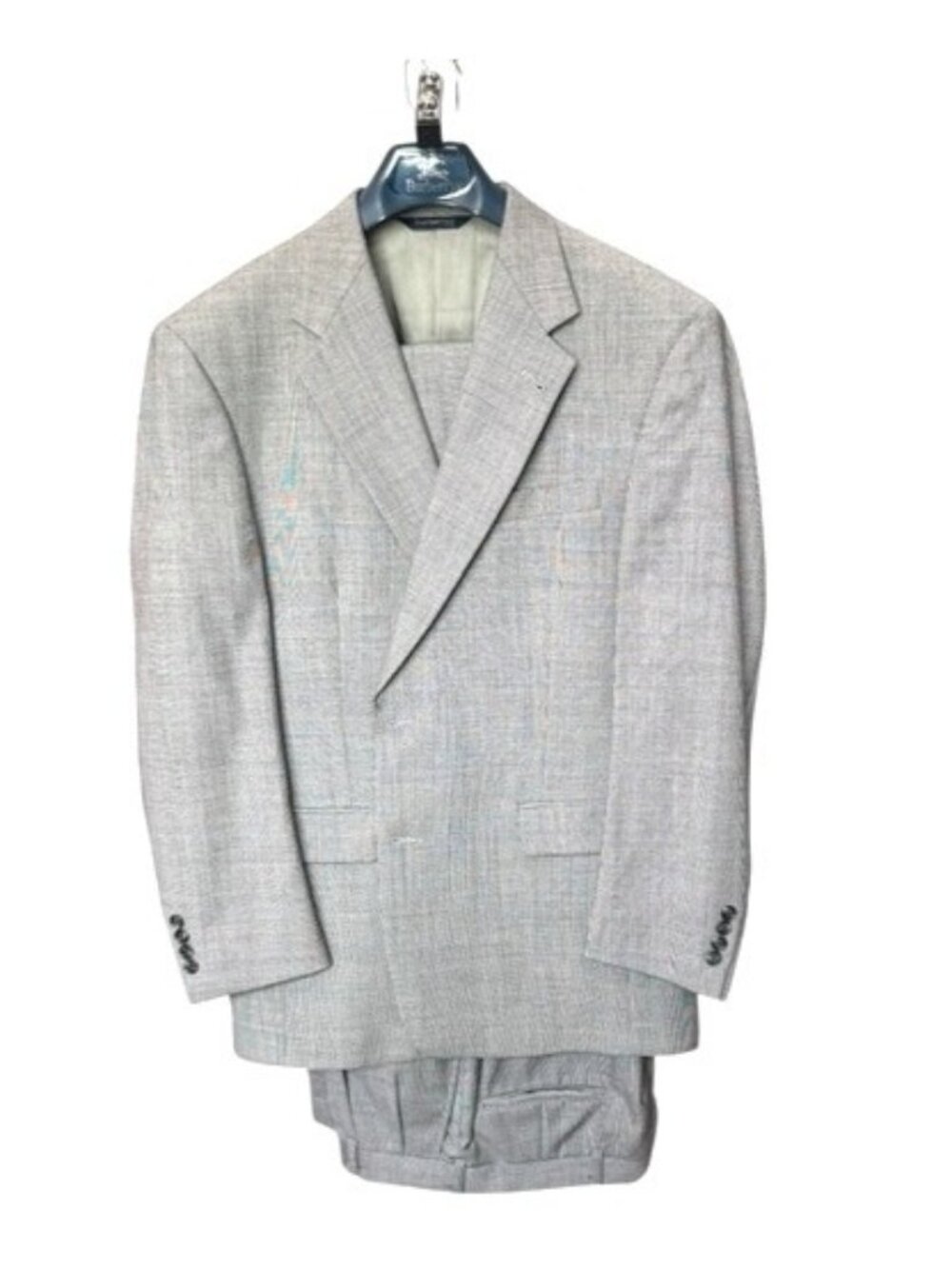 Burberrys Gray Mens Wool Suit 42R  Two-Piece
